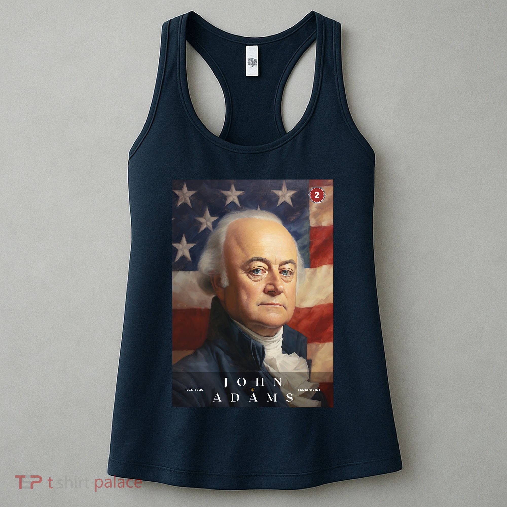 John Adams 2nd President Of The United States Portrait Women's Tank Top