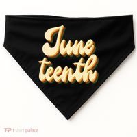 Juneteenth African American Pride Retro USA-Made Doggie Bandana thumb 0