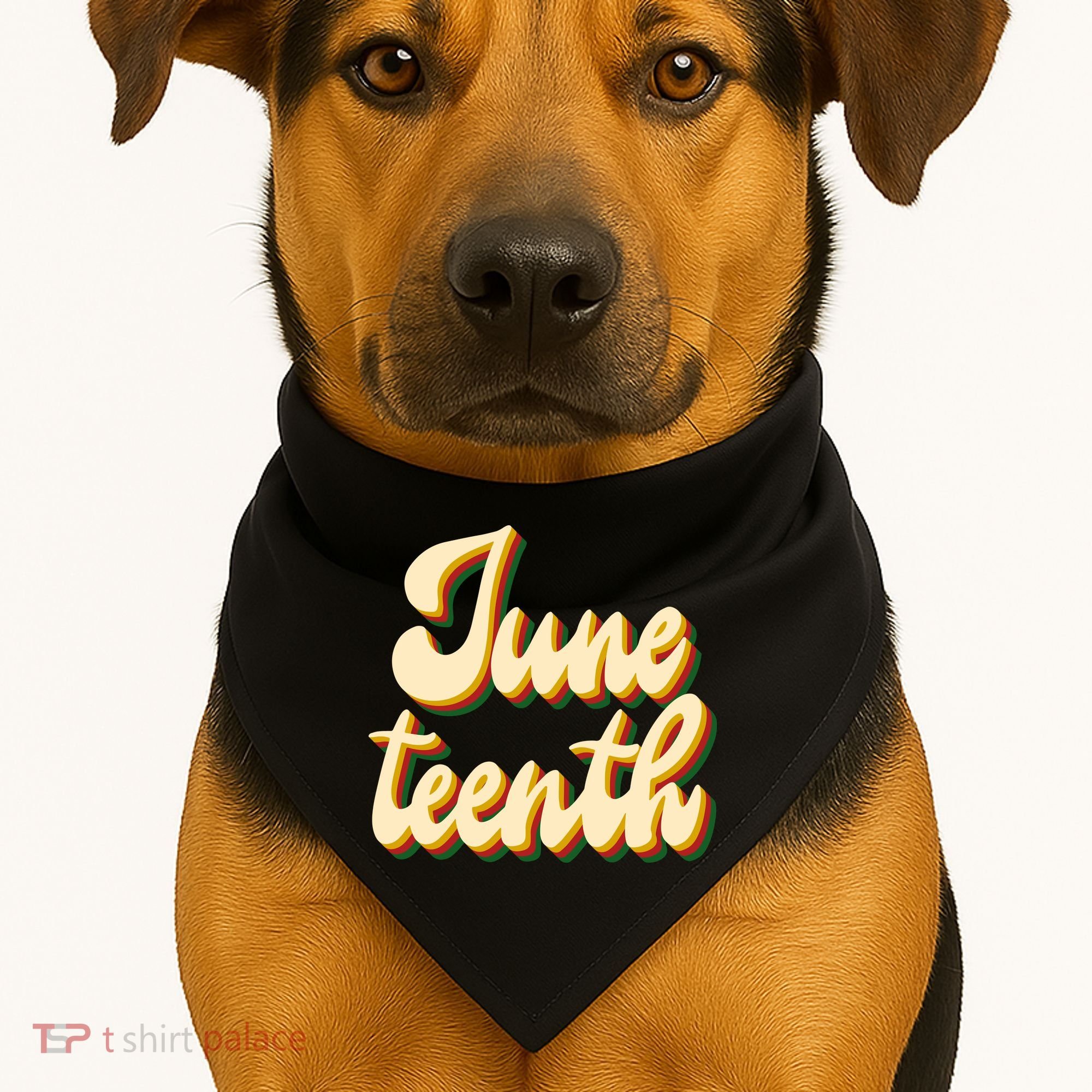 Juneteenth African American Pride Retro USA-Made Doggie Bandana