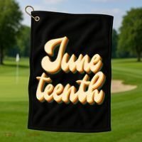 Juneteenth African American Pride Retro Golf Towel thumb 1
