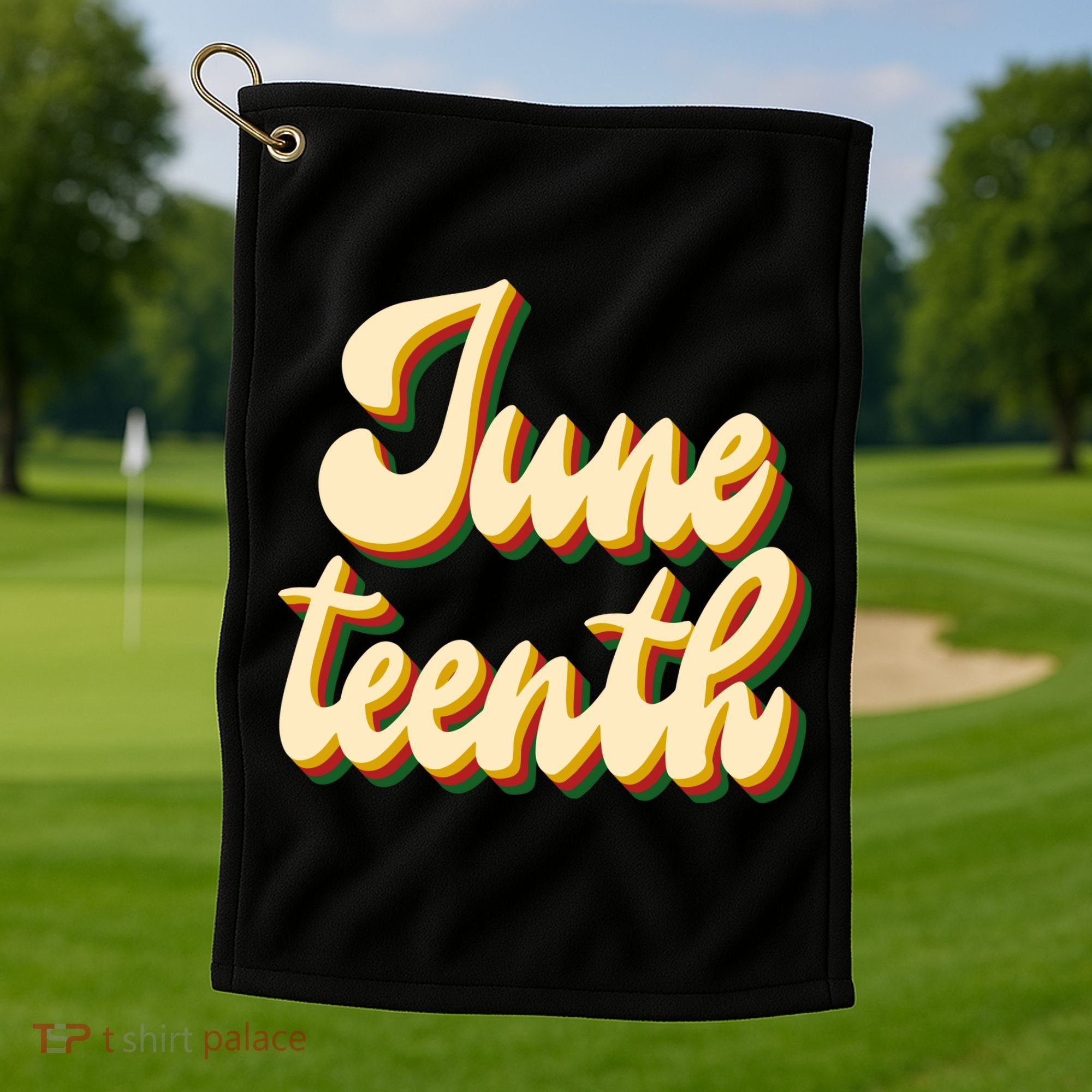 Juneteenth African American Pride Retro Golf Towel