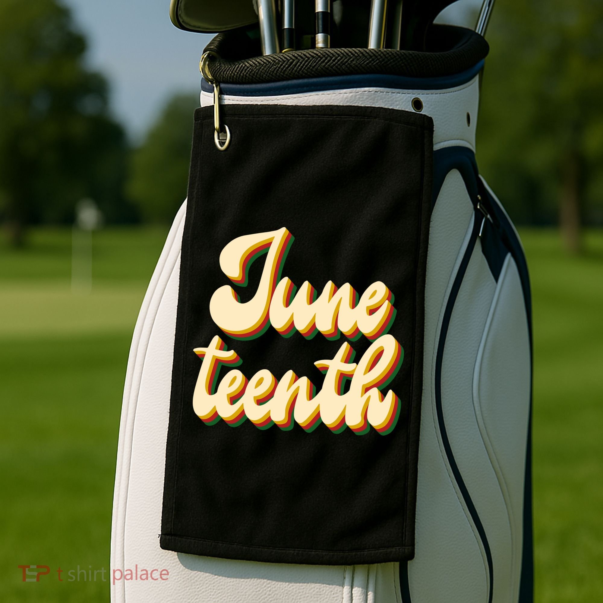 Juneteenth African American Pride Retro Golf Towel