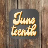 Juneteenth African American Pride Retro Coaster thumb 0
