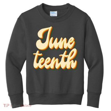 Juneteenth African American Pride Retro Kids Sweatshirt