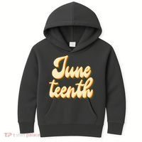 Juneteenth African American Pride Retro Kids Hoodie thumb 0