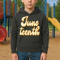 Juneteenth African American Pride Retro Kids Hoodie thumb 2