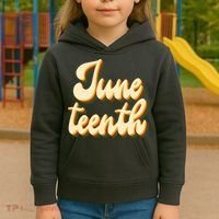 Juneteenth African American Pride Retro Kids Hoodie thumb 3