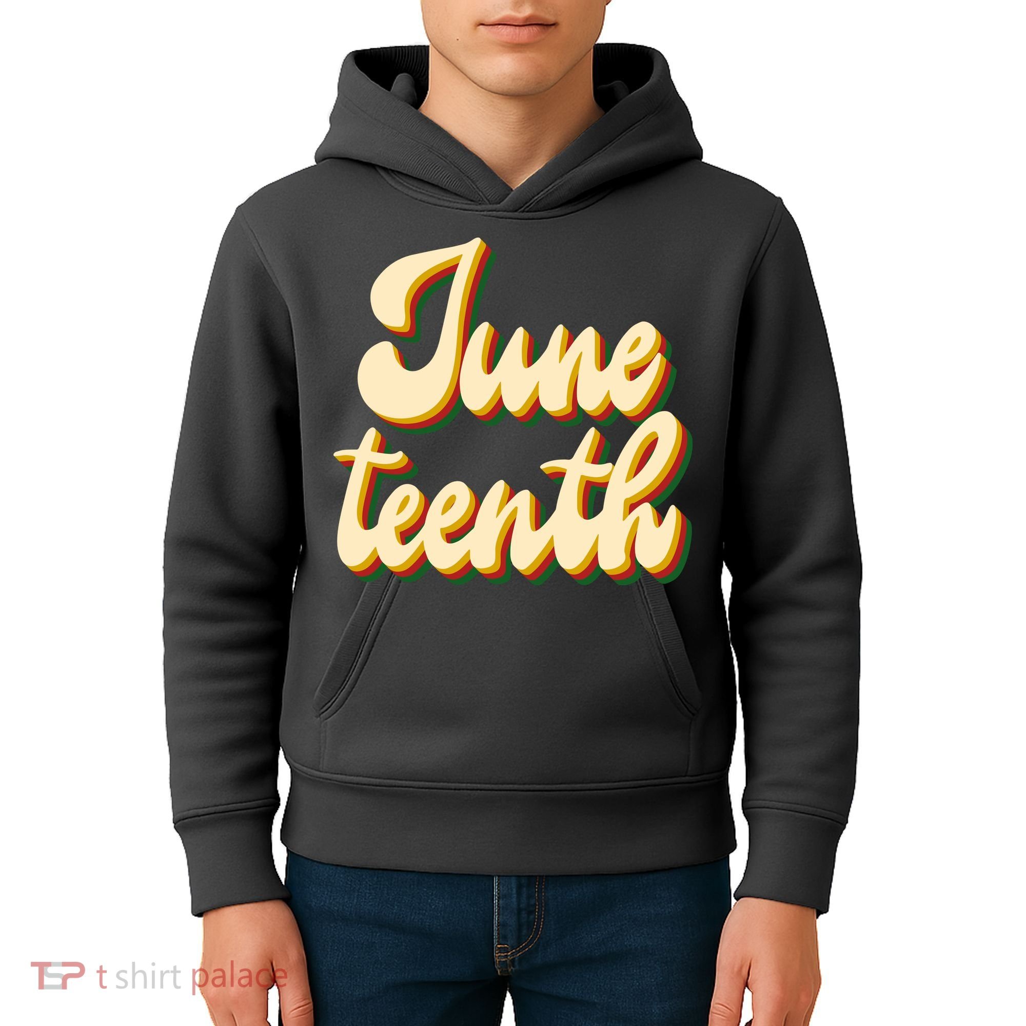 Juneteenth African American Pride Retro Kids Hoodie