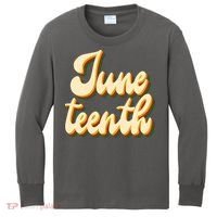 Juneteenth African American Pride Retro Kids Long Sleeve Shirt thumb 0