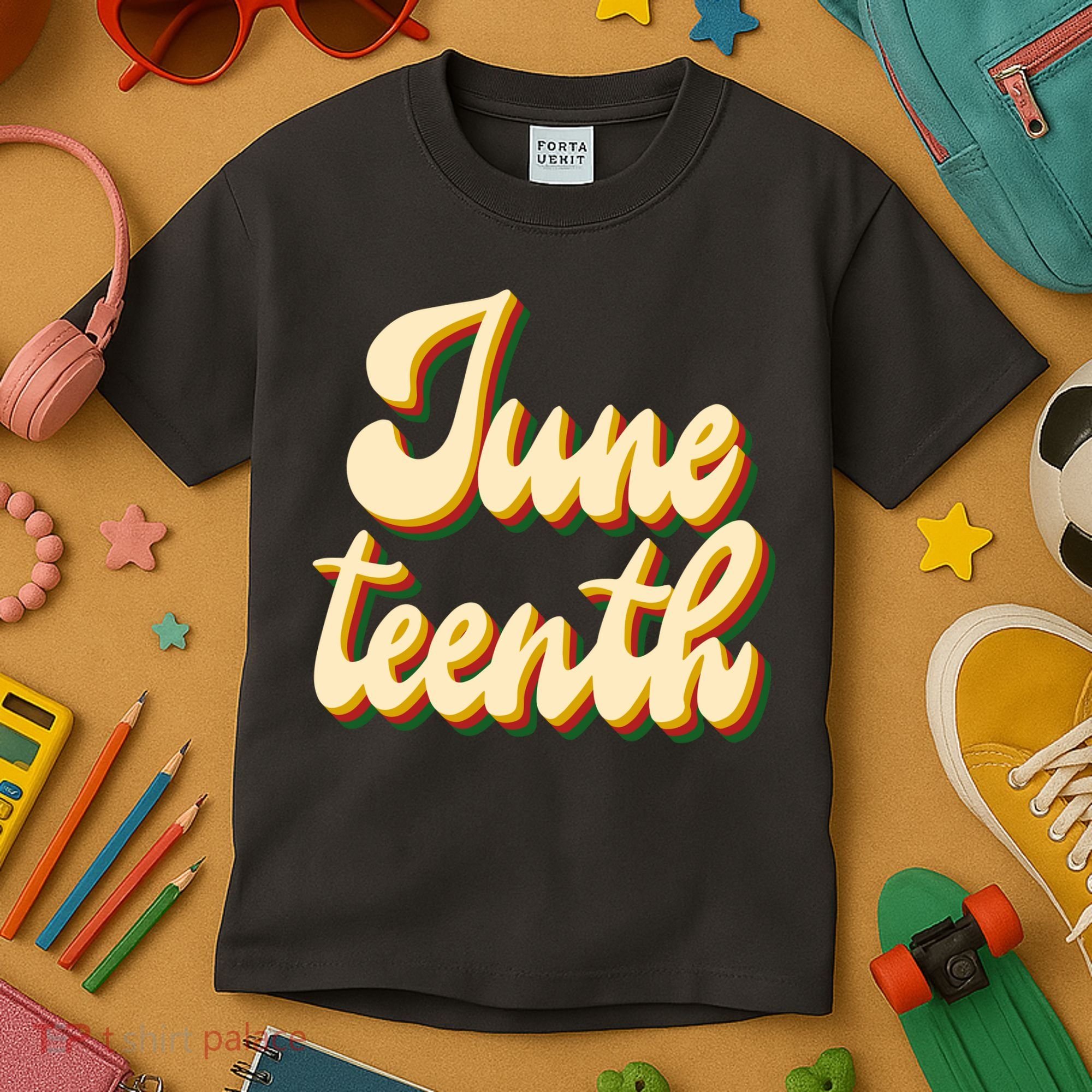 Juneteenth African American Pride Retro Kids T-Shirt