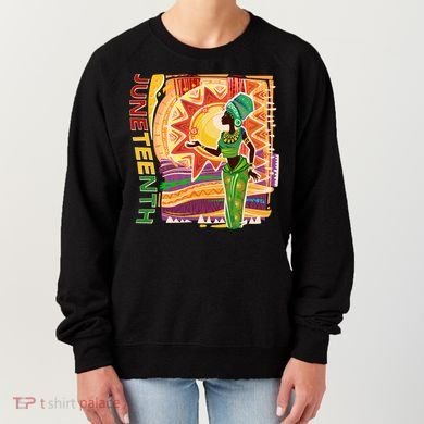 Juneteenth African American Woman African Patterns Women's Sweatshirt