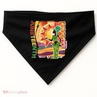 Juneteenth African American Woman African Patterns USA-Made Doggie Bandana thumb 0