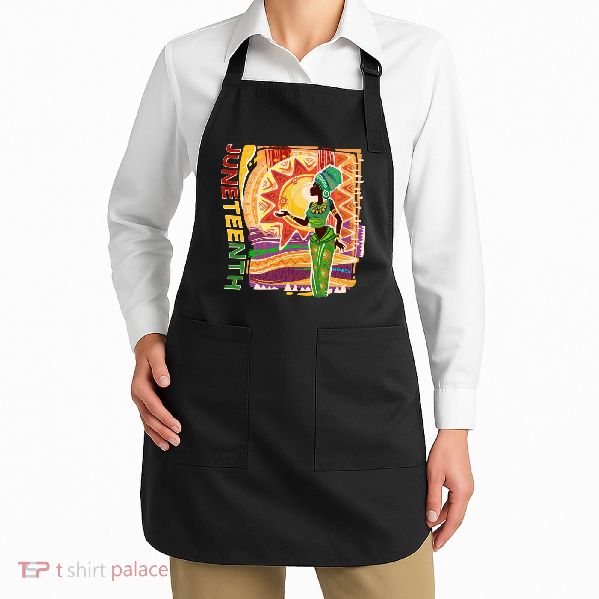 Juneteenth African American Woman African Patterns Apron