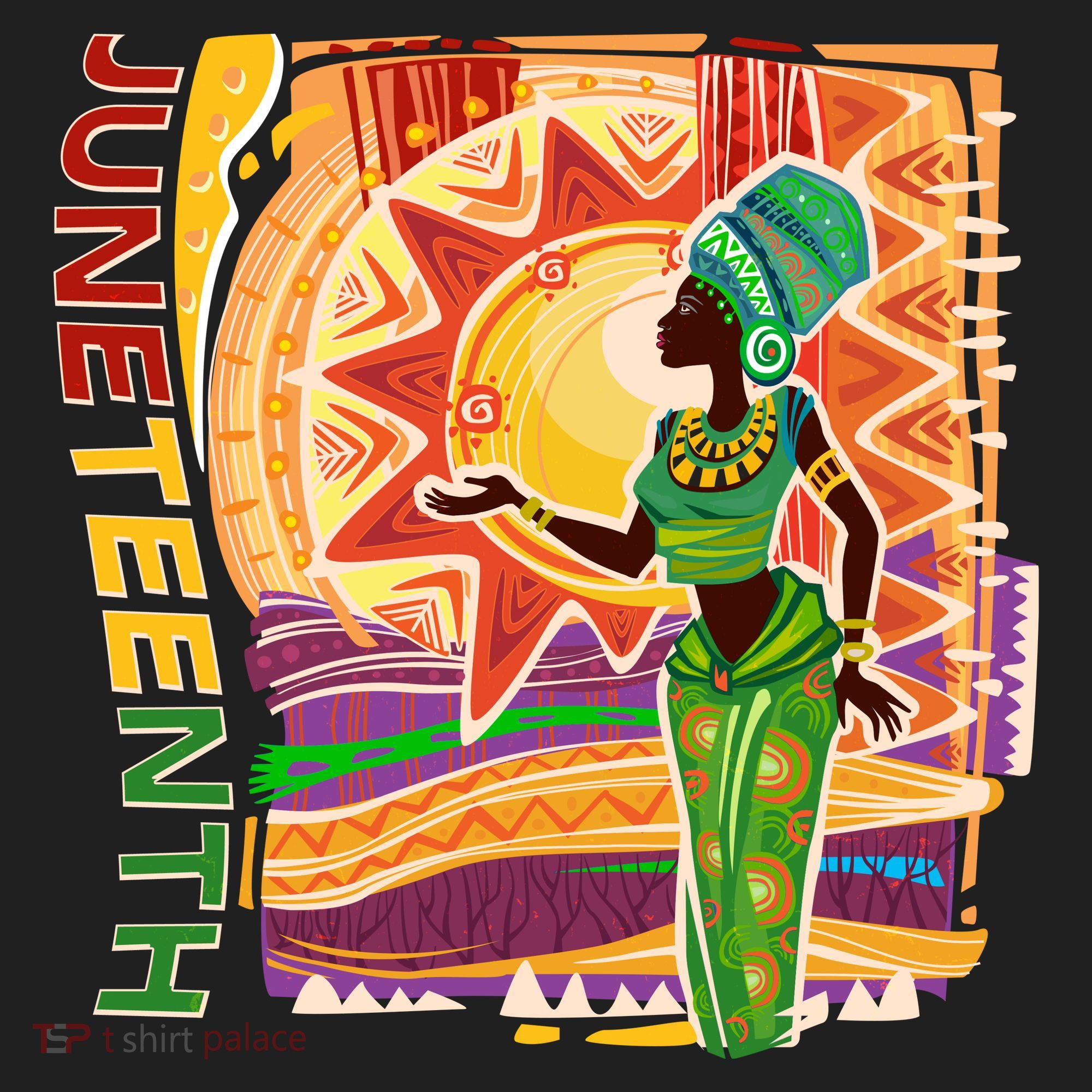 Juneteenth African American Woman African Patterns Beanie