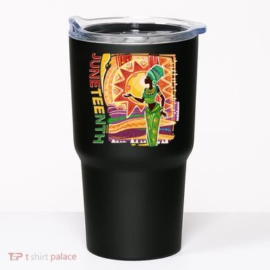 Juneteenth African American Woman African Patterns Tumbler