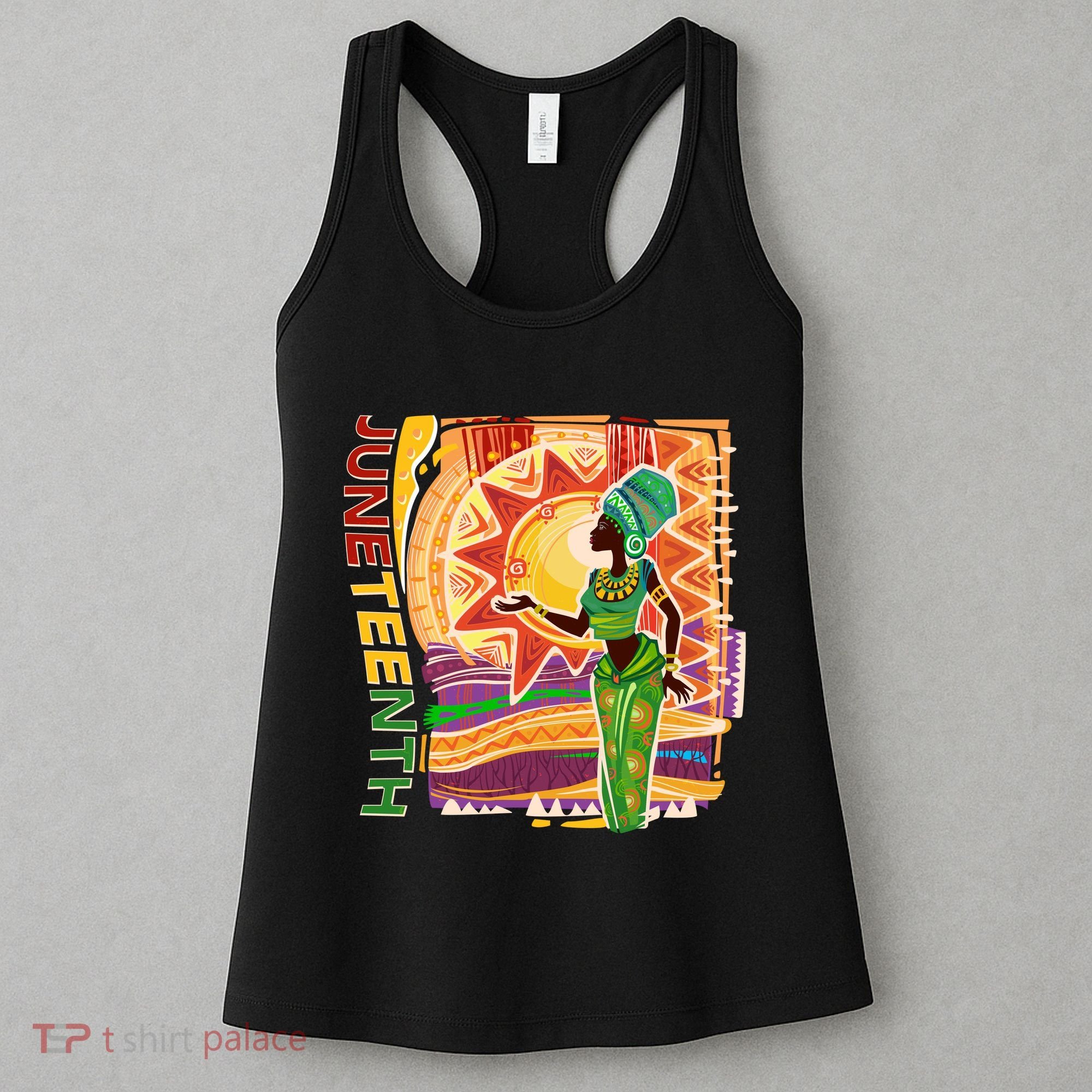 Juneteenth African American Woman African Patterns Women's Tank Top