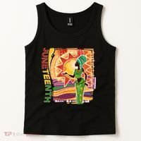 Juneteenth African American Woman African Patterns Tank Top thumb 2
