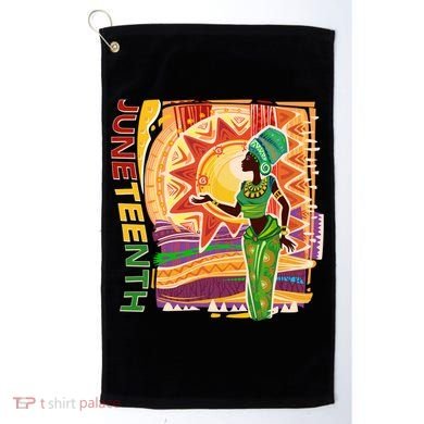 Juneteenth African American Woman African Patterns Golf Towel