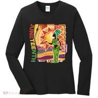 Juneteenth African American Woman African Patterns Women's Long Sleeve Shirt thumb 0