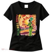 Juneteenth African American Woman African Patterns Women's T-Shirt thumb 0