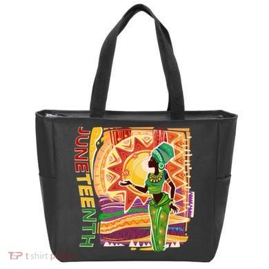 Juneteenth African American Woman African Patterns Tote Bag