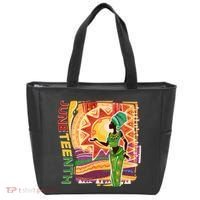 Juneteenth African American Woman African Patterns Tote Bag thumb 0