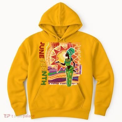 Juneteenth African American Woman African Patterns Hoodie