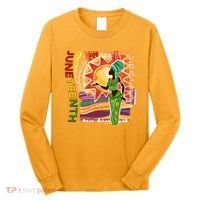 Juneteenth African American Woman African Patterns Long Sleeve Shirt thumb 0