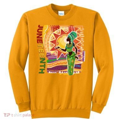 Juneteenth African American Woman African Patterns Sweatshirt