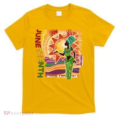 Juneteenth African American Woman African Patterns T-Shirt