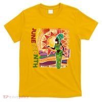 Juneteenth African American Woman African Patterns T-Shirt thumb 0