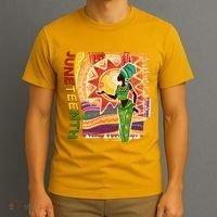 Juneteenth African American Woman African Patterns T-Shirt thumb 3