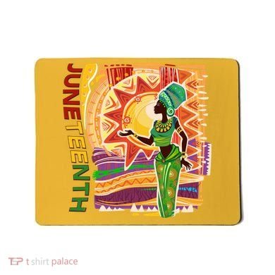 Juneteenth African American Woman African Patterns Mousepad
