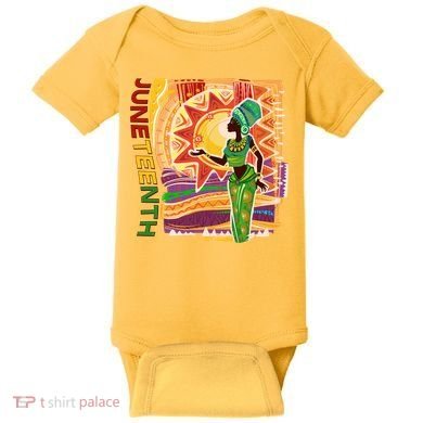 Juneteenth African American Woman African Patterns Baby Bodysuit
