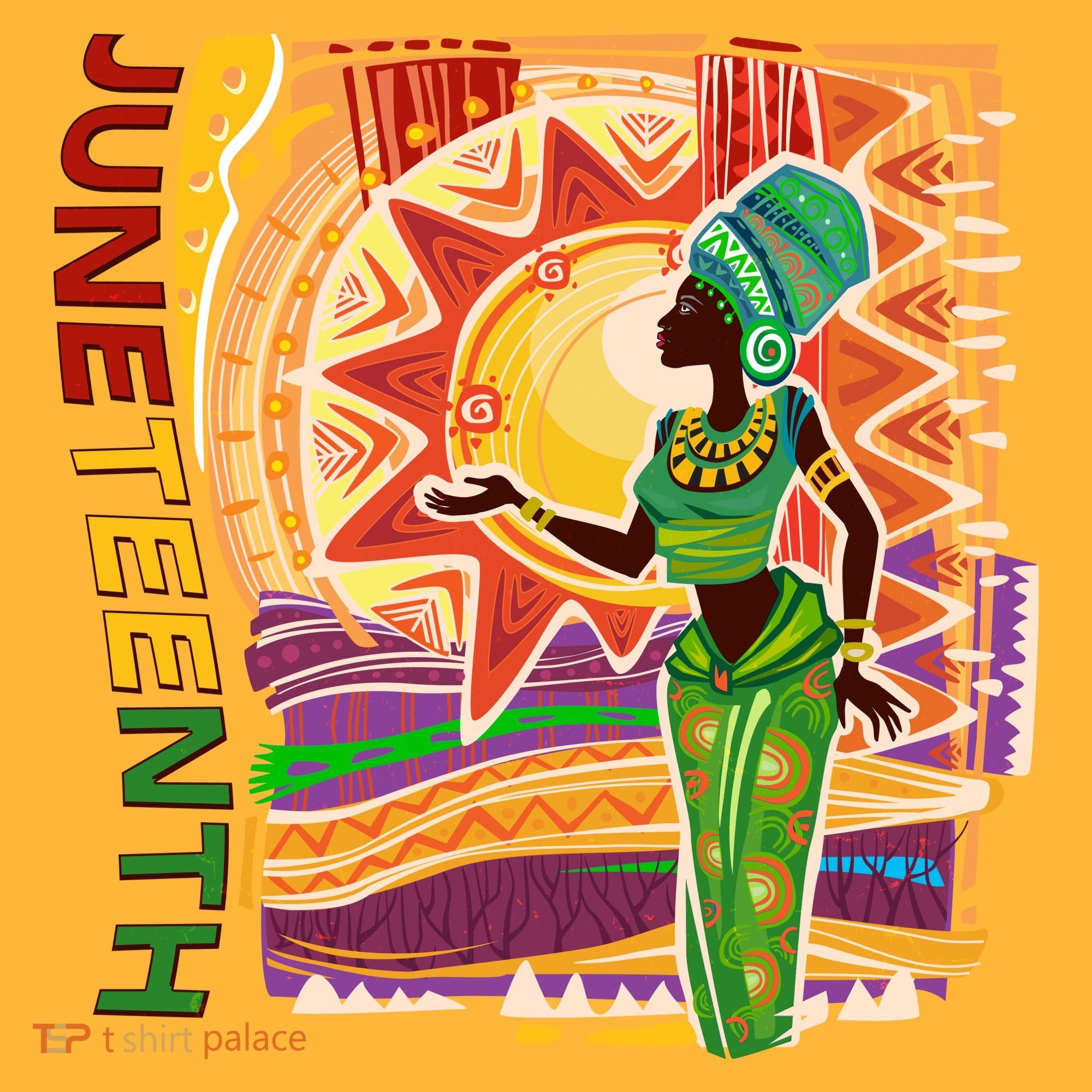 Juneteenth African American Woman African Patterns Baby Bodysuit