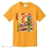 Juneteenth African American Woman African Patterns Kids T-Shirt thumb 0