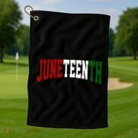 Juneteenth African American Golf Towel thumb 1