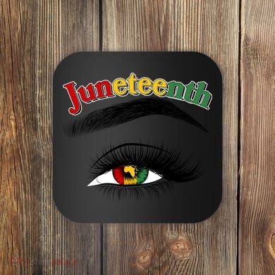 Juneteenth African American Woman Eye Coaster