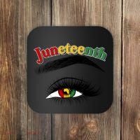 Juneteenth African American Woman Eye Coaster thumb 0