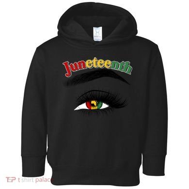 Juneteenth African American Woman Eye Toddler Hoodie