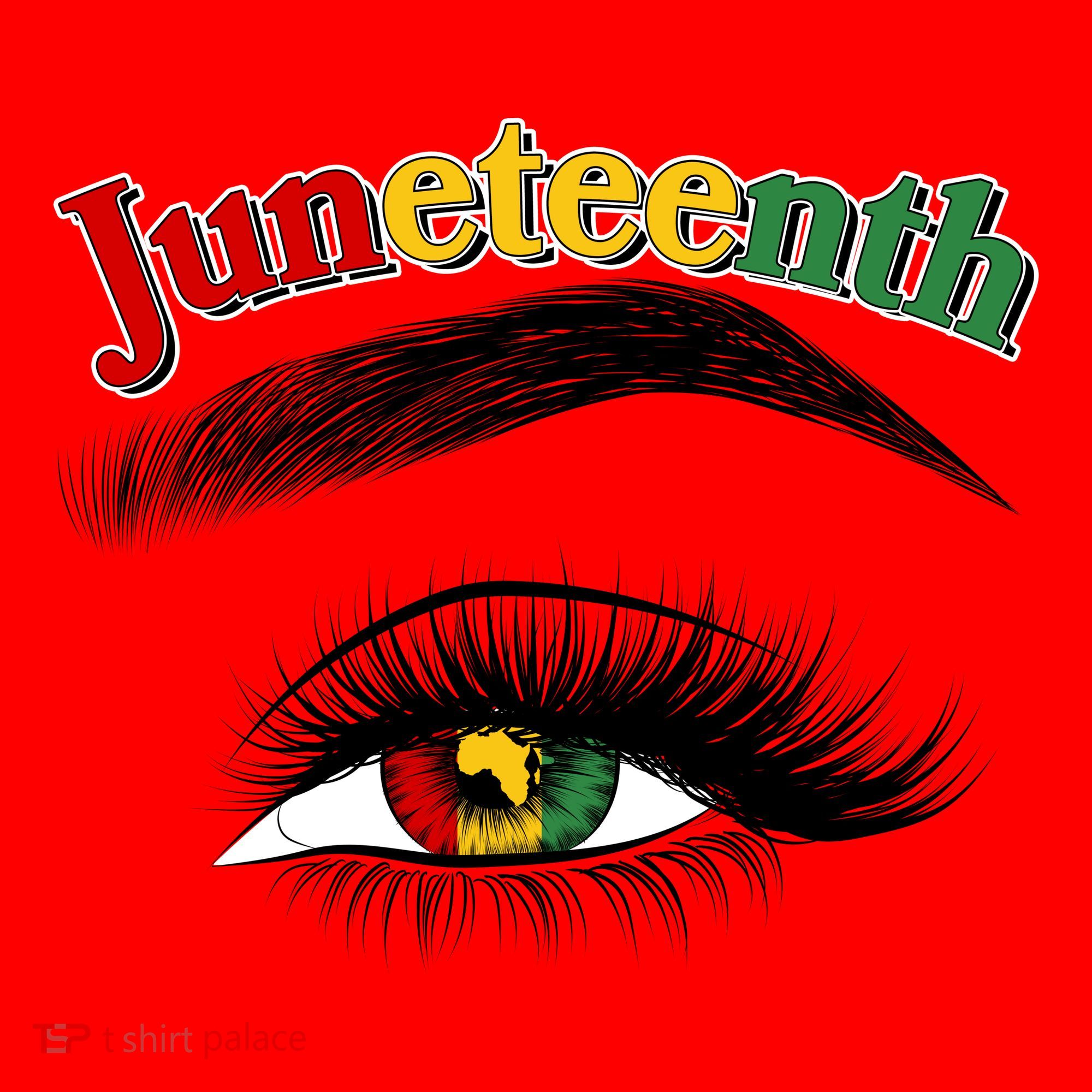 Juneteenth African American Woman Eye Santa Hat