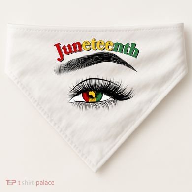 Juneteenth African American Woman Eye USA-Made Doggie Bandana