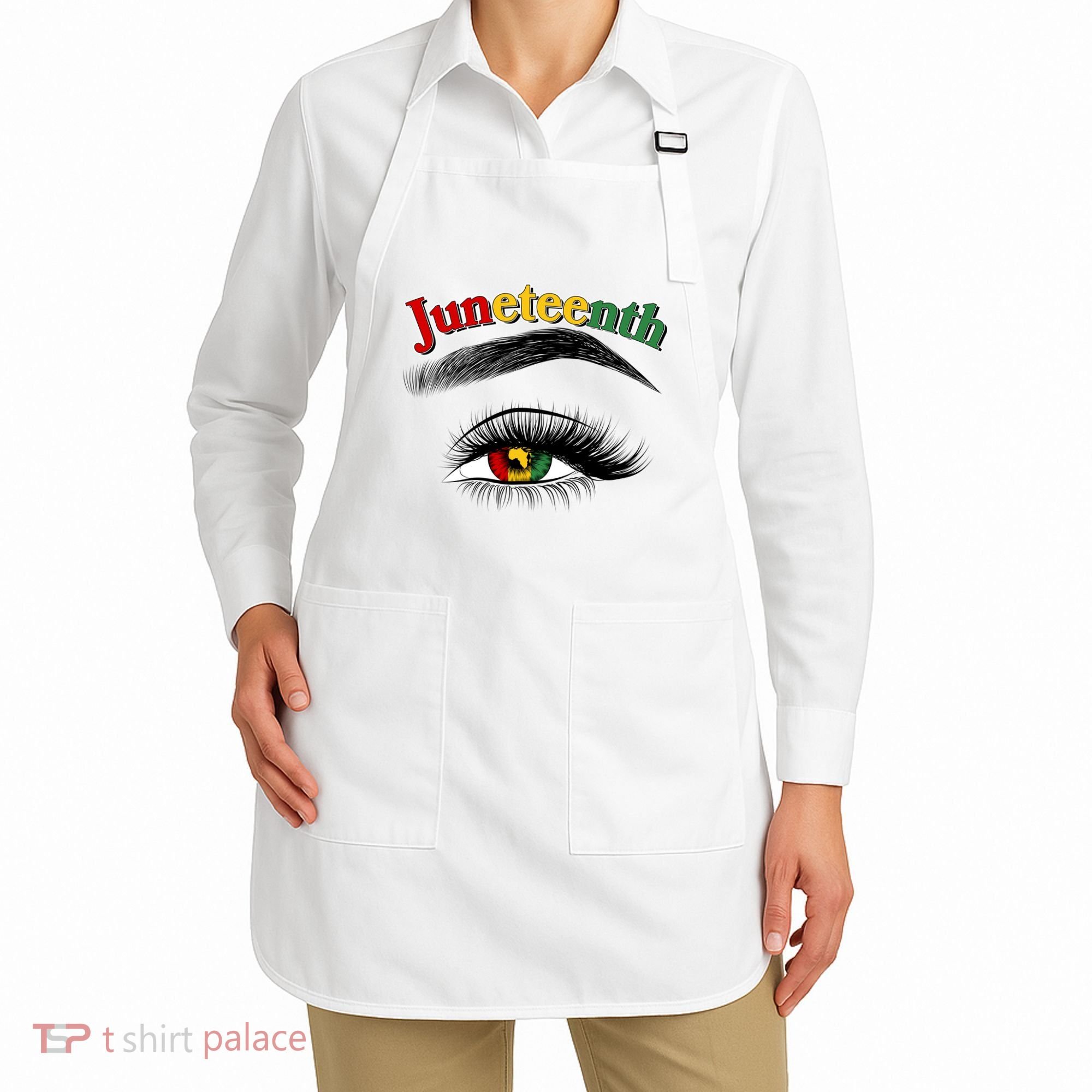 Juneteenth African American Woman Eye Apron