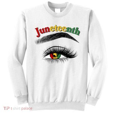 Juneteenth African American Woman Eye Sweatshirt