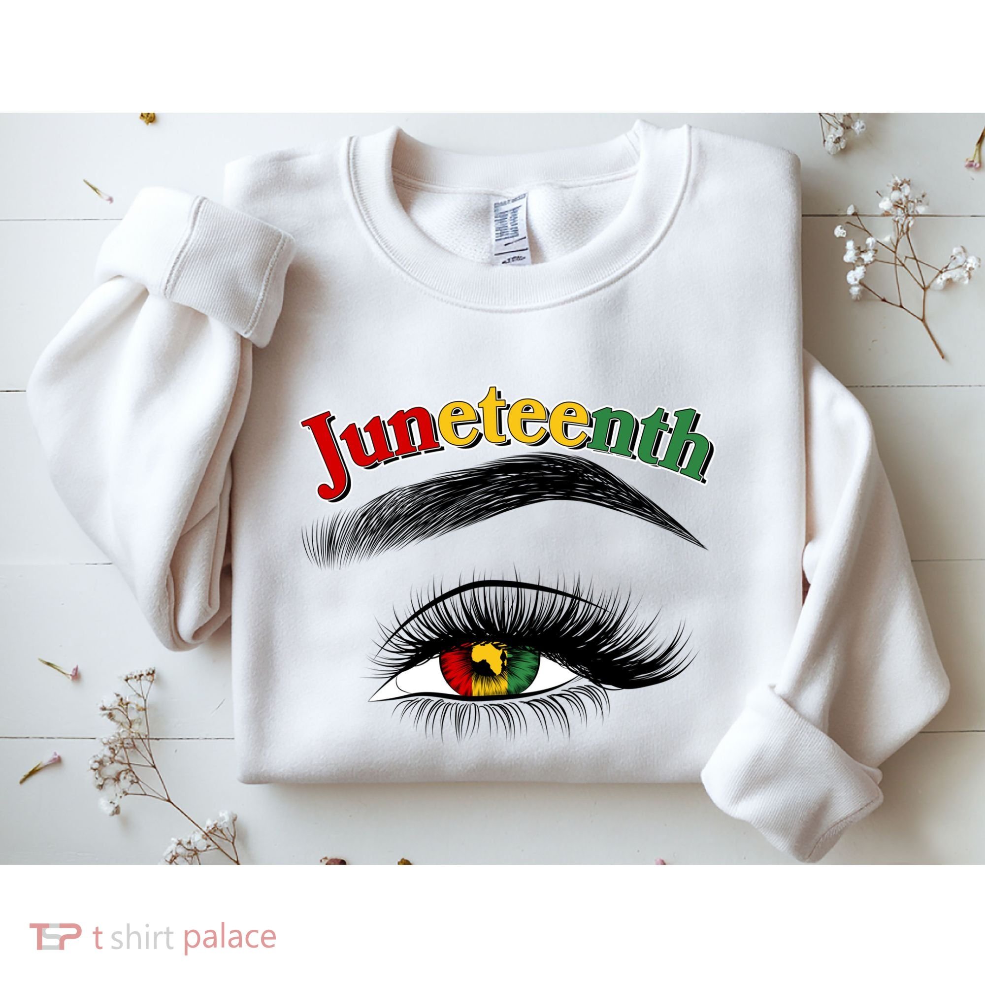 Juneteenth African American Woman Eye Sweatshirt