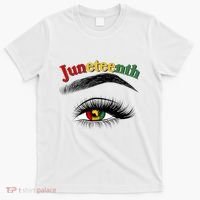 Juneteenth African American Woman Eye T-Shirt thumb 0