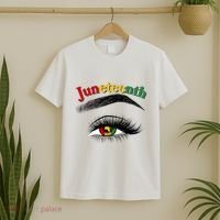 Juneteenth African American Woman Eye T-Shirt thumb 2