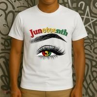 Juneteenth African American Woman Eye T-Shirt thumb 3