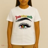 Juneteenth African American Woman Eye T-Shirt thumb 4