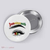 Juneteenth African American Woman Eye Button thumb 0